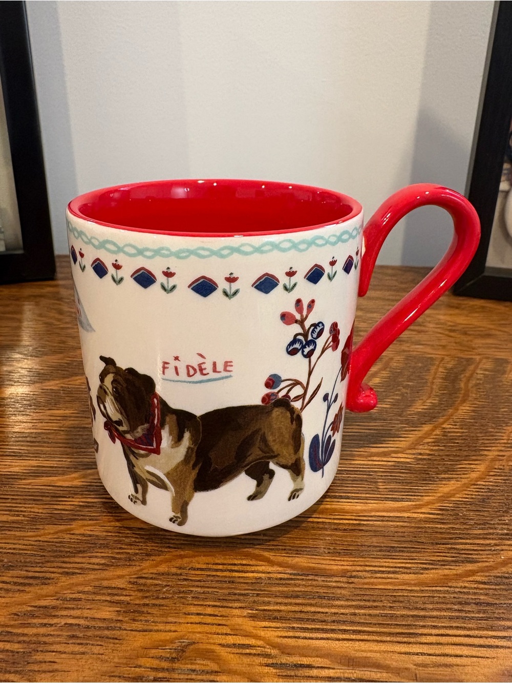 Anthropologie Nathalie Lete Heritage Dog Mug Bulldog - Picture 2 of 5